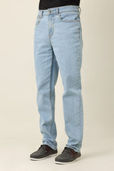 DENIM CUT BOTTOM-SKY/BLUE