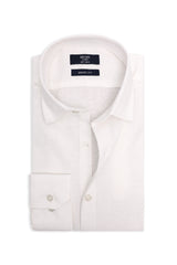 MICRO PATTERN OFFICE SHIRT-WHT