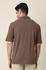 WAFFLE WEAVE SHIRT-COFFEE