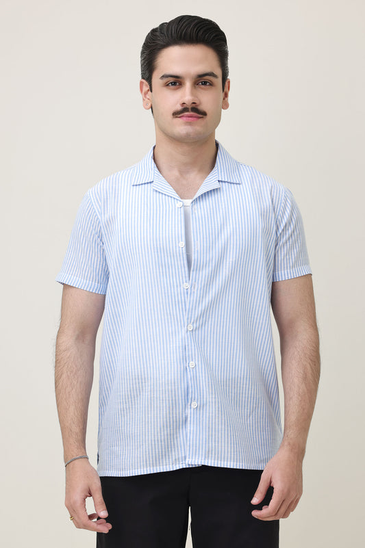STRIPEHAVEN RESORT SHIRT-SKY-BL-WHT