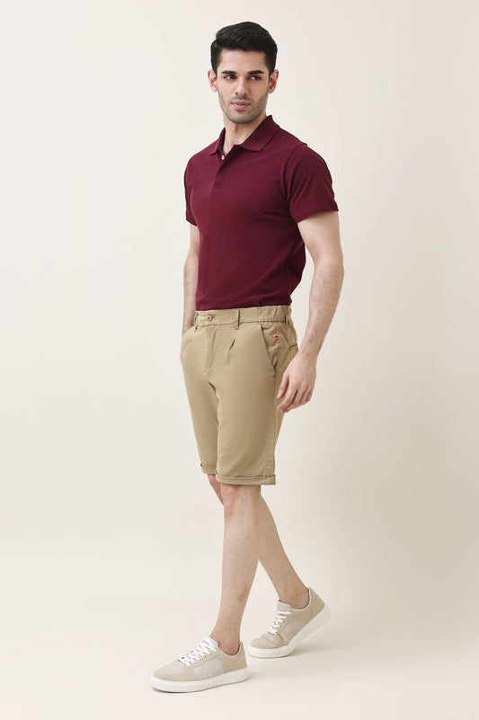PRIME CASUAL SHORTS-KHAKI