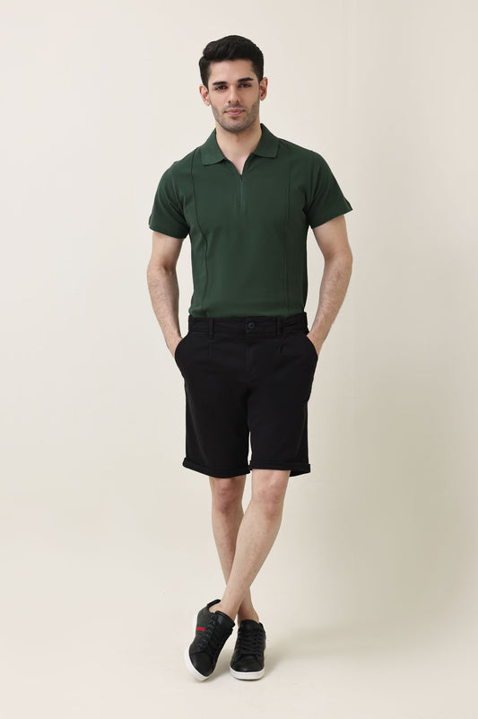 PRIME CASUAL SHORTS-BLACK