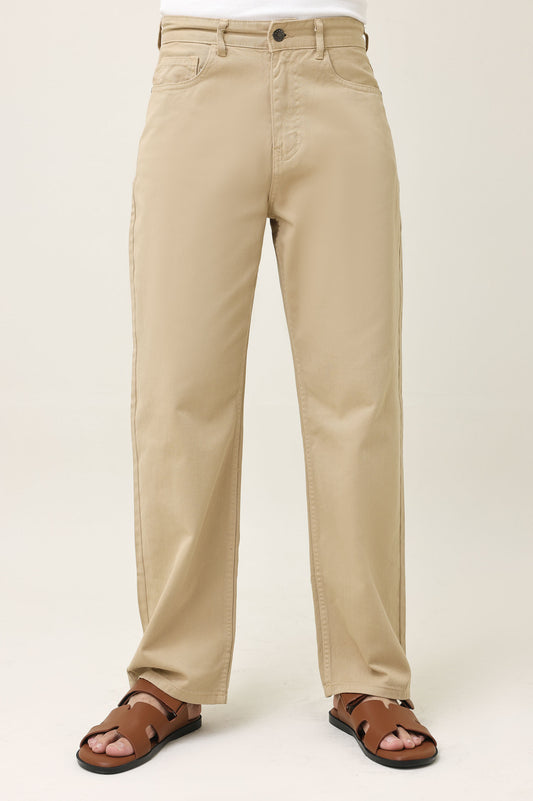 LINEAR FIT JEANS-KHAKI