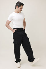 FUNCTION STACK CARGO JEANS-BLACK