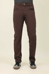 NARROW SLEEKFORM JEANS-BROWN