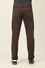 NARROW SLEEKFORM JEANS-BROWN