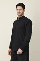 HERITAGE KURTA TOP-BLK