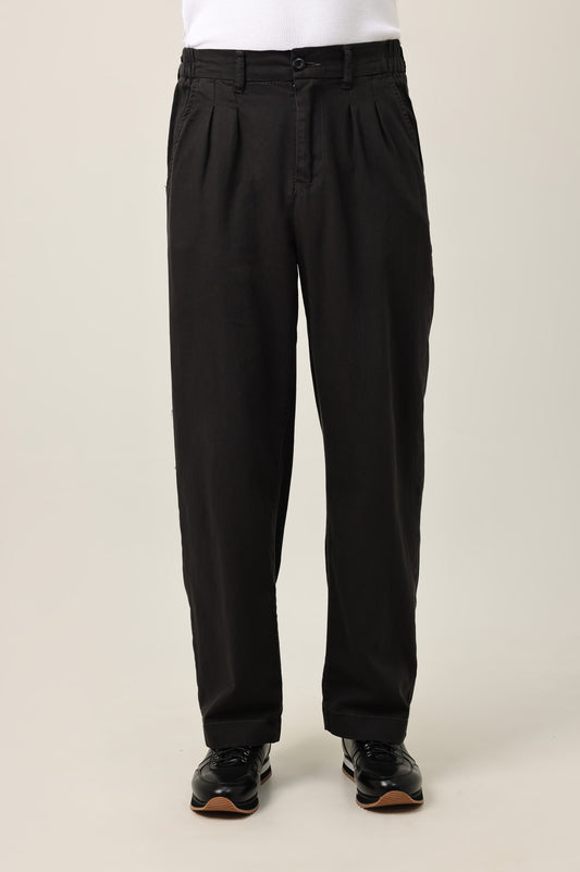 ELEGANT TAPER STRUCTURE PANT-DK/GREY