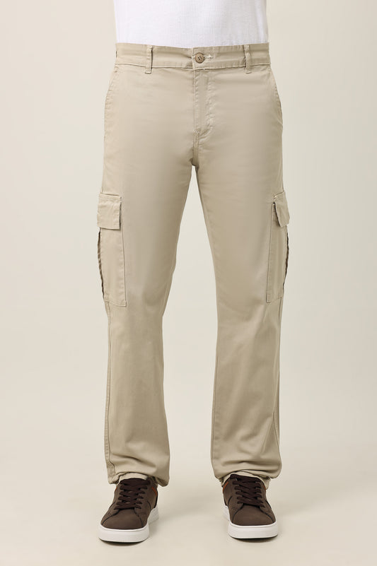 SMOOTH TAILORED BOTTOM-BEIGE