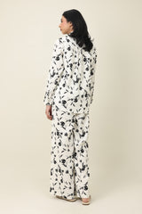 SPRING WHISPER CO-ORD SET-WHT/BLK