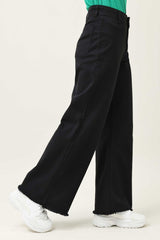 TERRA CUT FLARE JEANS-BLACK
