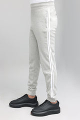 ATHLETIC STRIPED JOGGER PANTS-GREY/WGW