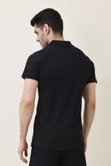 PRIMEWEAVE SOLID POLO-BLACK