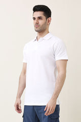PRIMEWEAVE SOLID POLO-WHITE