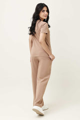 SOFT TOUCH V-NECK EVERYDAY TOP-MOCCA