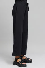 HIGH-STRETCH RELAXED FITNESS TROUSERS-BLACK