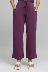 HIGH-STRETCH RELAXED FITNESS TROUSERS-PURPLE