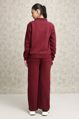 HIGH NECK CASUAL LOUNGE CO-ORD-CHERRY