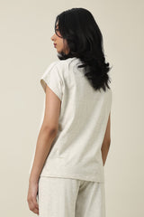 CALM EASE CASUAL TOP-OATMEAL