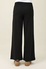 PURE COMFORT WIDE TROUSER-BLACK