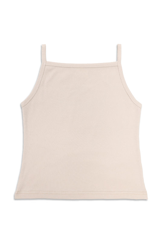 SQUARE-NECK CAMISOLE-BEIGE