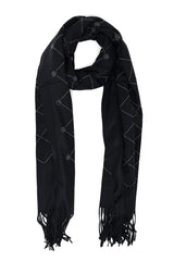 ELEGANT GEOMETRIC STUDDED SCARF