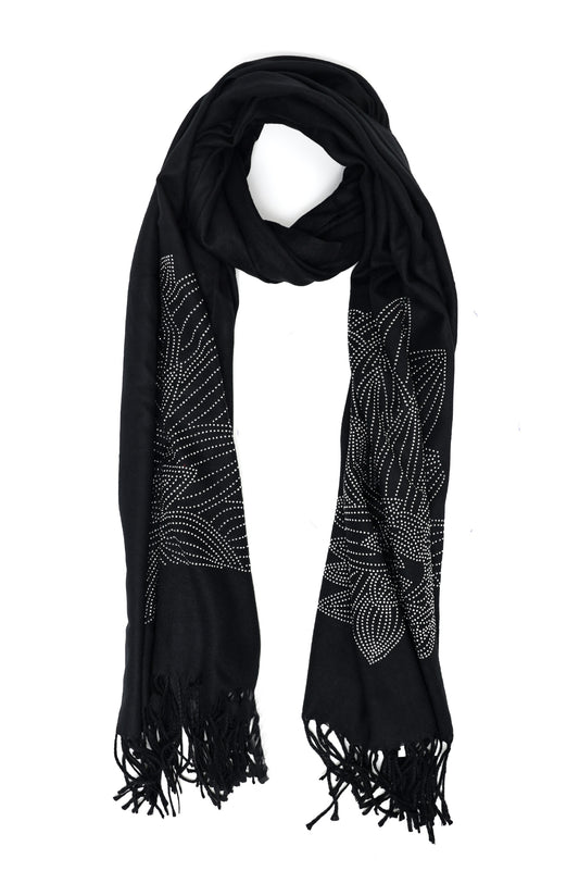 STUDDED WOOLEN SCARF