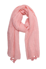 SOFT CRINKLE TEXTURE SCARF-PINK