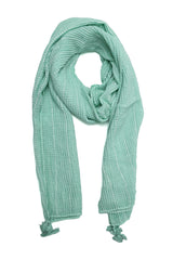 SOFT CRINKLE TEXTURE SCARF-AQUA
