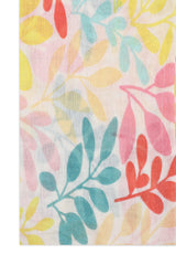 CHARM TASSEL SCARF-YELLOW/PNK