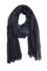 DELICATE SHEER SCARF-NAVY