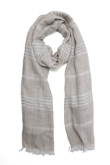 SOFT FRINGE LINER SCARF-LT/GREY