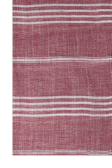 SOFT FRINGE LINER SCARF-RED