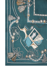 EXPRESSIVE ELEGANT SCARF-DK/TEAL