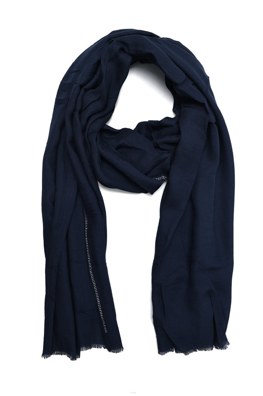GRACE HERITAGE SCARF-NAVY