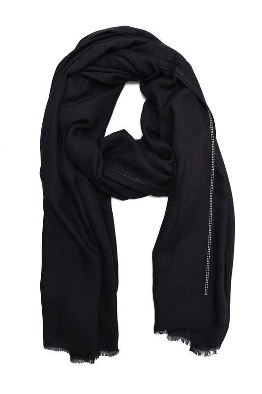 GRACE HERITAGE SCARF-CHARCOAL