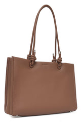 TWIN KNOT DUO HAND BAG-COFFEE