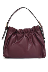 RUE PUFF STITCH BAG-MAROON