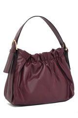 RUE PUFF STITCH BAG-MAROON