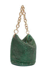 SPARKLE CHAIN BAG-DK/GRN