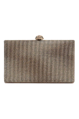 Rainbow Studded Clutch-Gold