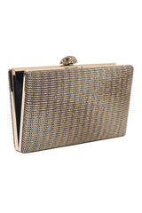 Rainbow Studded Clutch-Gold