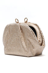 PEARL CLUTCH BAG-GOLD