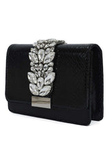 EMPERIA JEWEL CREST CLUTCH-BLACK