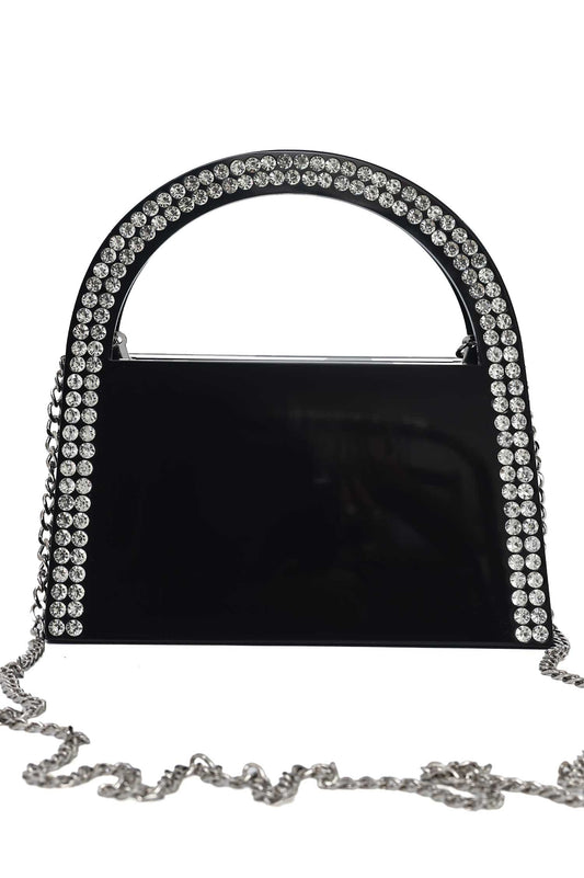 JEWEL ARC MINI BAG-BLACK