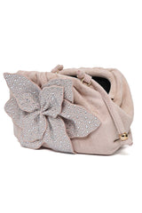 PETAL BLOOM CLUTCH-BEIGE