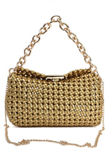 ORABELLE CHAINED CLUTCH-GOLD