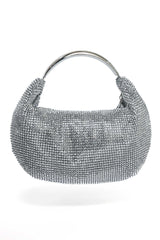 EMBELLISHED ARC CLUTCH-SILVER