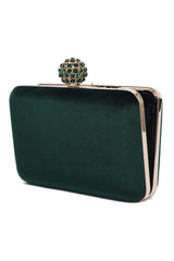 COUTURE ORB CLOSURE CLUTCH-GREEN