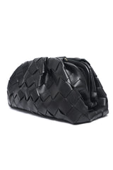 LATTICE FASHION CLUTCH-BLACK